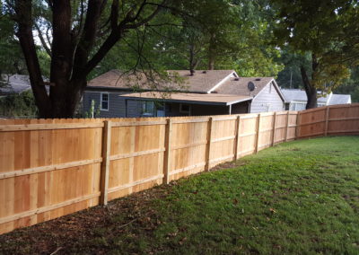 Fence run on side of property